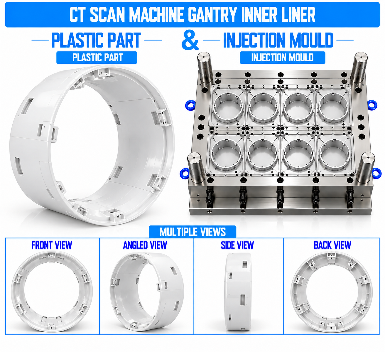 CT Scan Machine Plastic Gantry Inner Liner Mould and Moulding Service